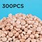 LUTER 300pcs 15mm Half Wooden Balls Unfinished Split Wood Balls Mini Half Natural Wooden Balls for DIY Projects Kids Arts and Craft Supplies